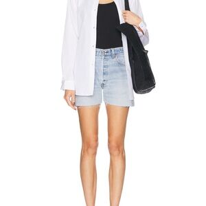 Aligrace Michelle Baggy Shorts in Light Wash